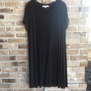 Loft black swing dress